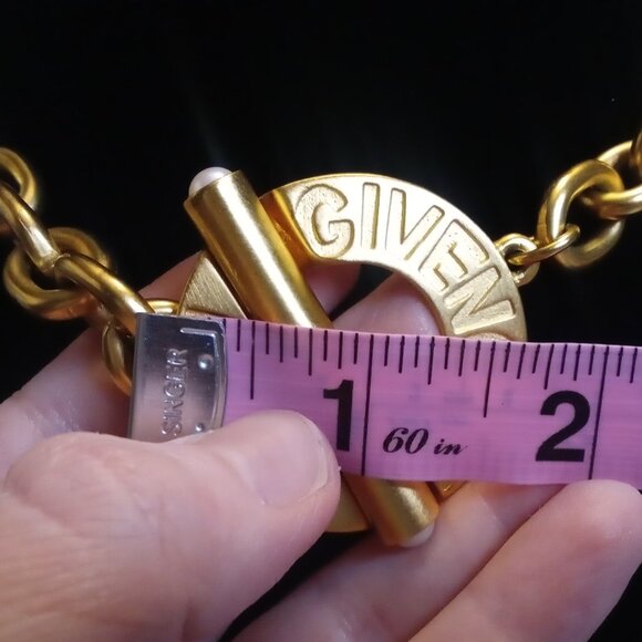 Givenchy Vintage Paris Chunky Chain Necklace Faux Pearls - Picture 9 of 17